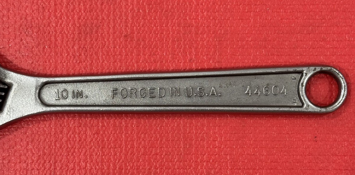 VINTAGE CRAFTSMAN 44604 10" 250MM ADJUSTABLE WRENCH/Crescent Wrench  Made In USA