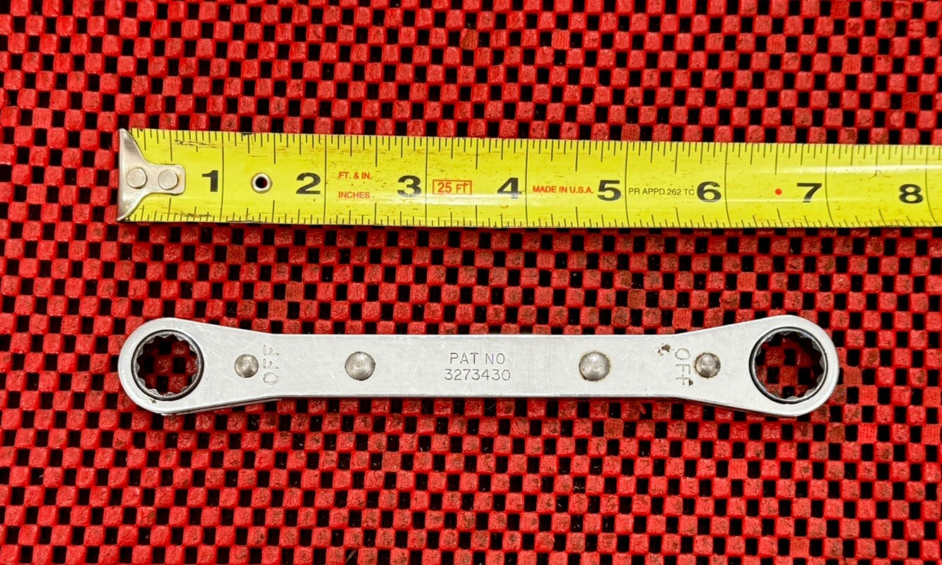 Snap-On Tools R1618 Double Box End Ratcheting Wrench 1/2” x 9/16” 12PT USA