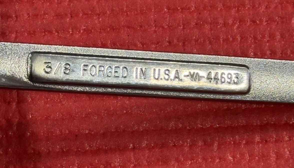 Vintage Craftsman VA 44693 3/8" Combination Wrench 12 Point Made In USA NEW