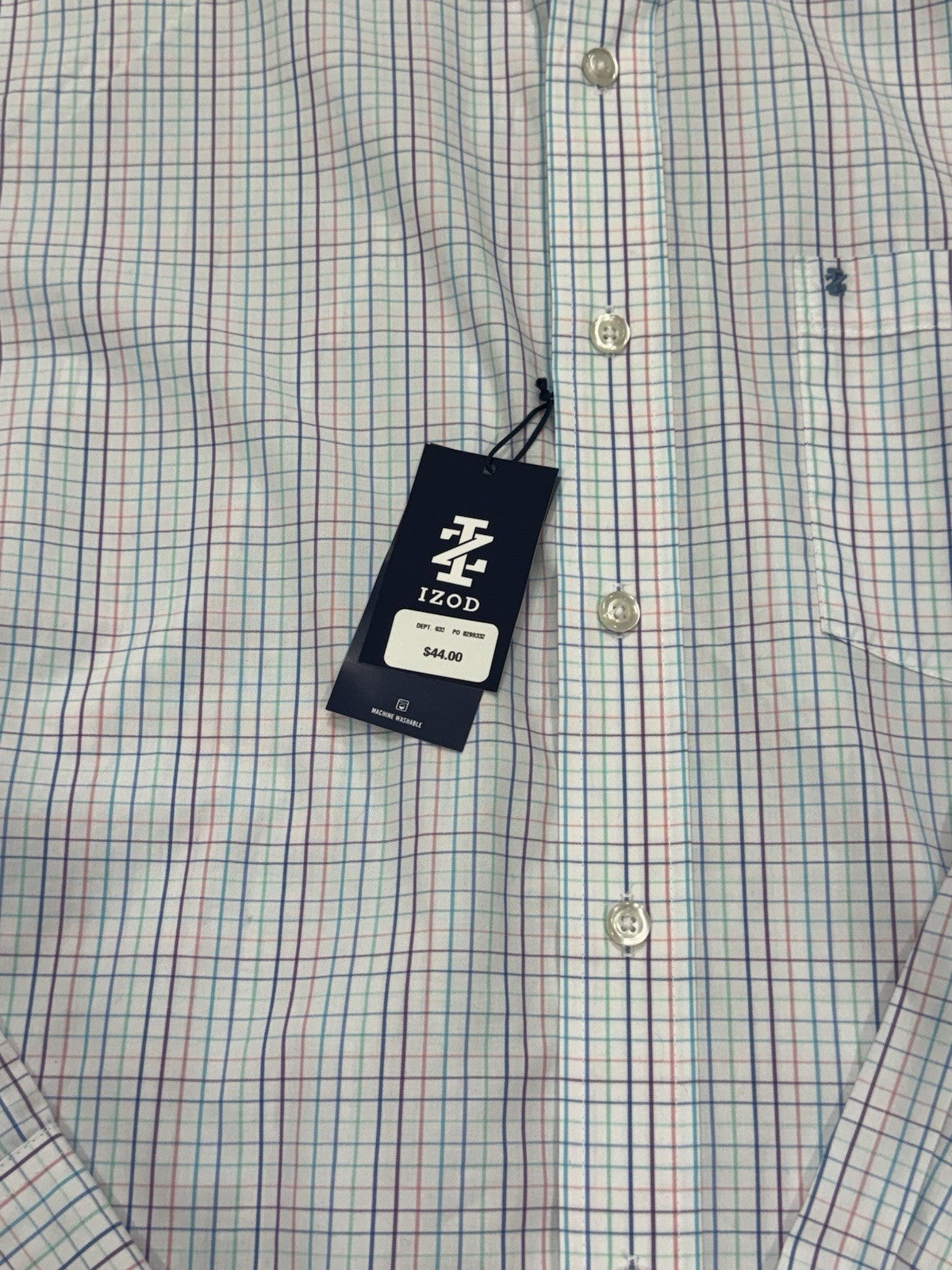 Izod Strip Limpet Shell Long Sleeve Collared Button-up Woven Shirt Size XLT NEW