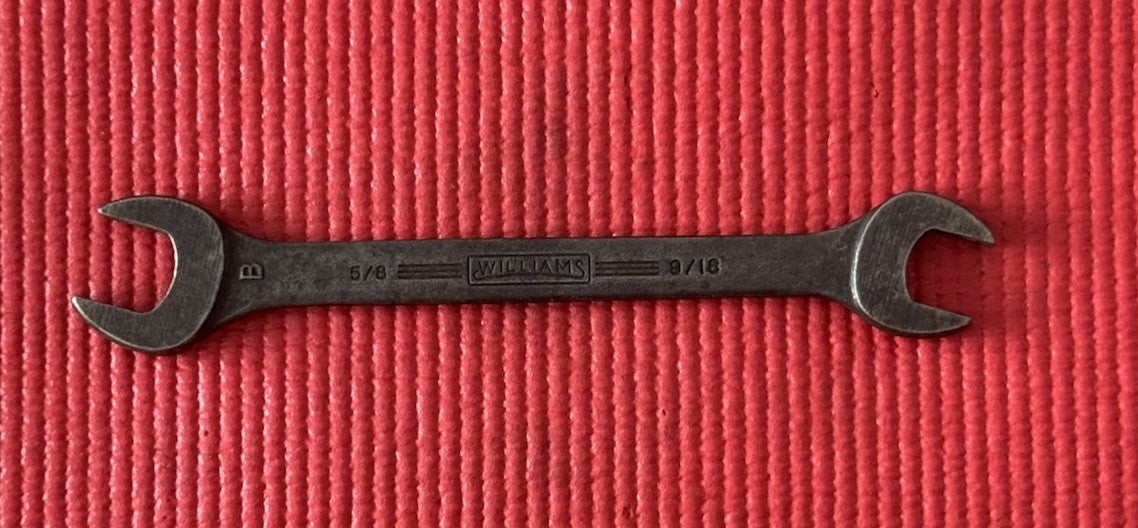 Vintage Williams No. 727 Double Open End Wrench 9/16" and 5/8" Made In USA