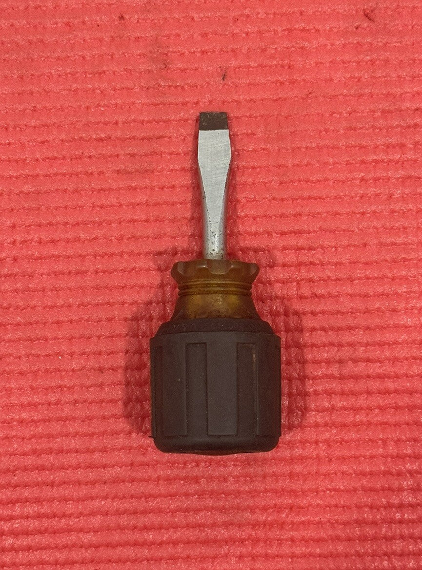 Klein Tools 600-1 IN. Slotted Flat Tip Stubby Screwdriver Tool USA