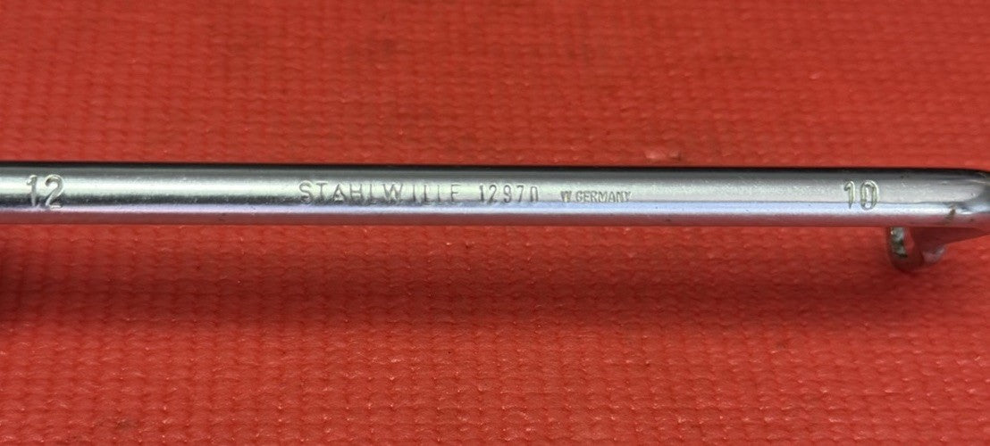 Stahlwille W. Germany 12970 10MM X 12MM Metric Obstruction 12 Point Box Wrench
