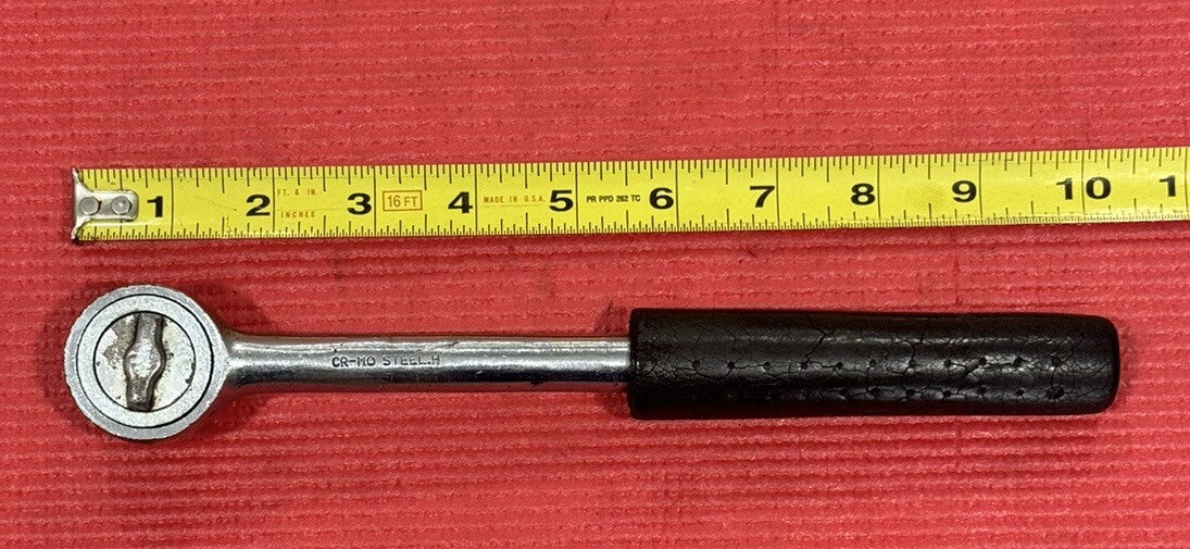 Vintage TrueCraft G374B  1/2” Drive Ratchet W/Black Handle Made In Japan Rare