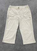 BAY STUDIO KHAKIS PETITE SIZE 12P WOMENS CAPRI SHORTS CARGO COTTON