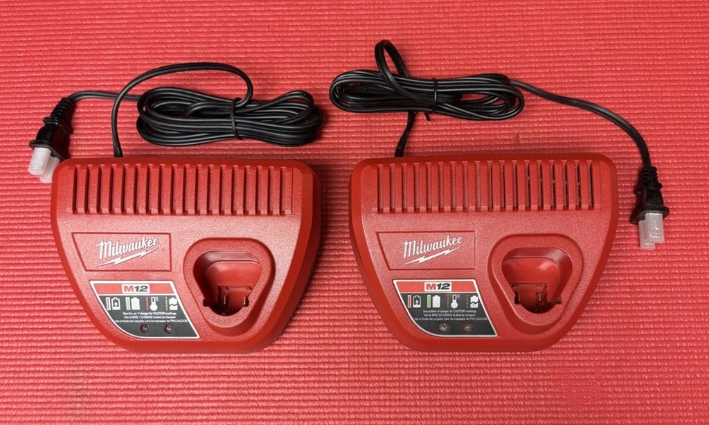 Milwaukee M12 Battery Charger 48-59-2401 12V Genuine 2 Pc Lot New Fast Shipping