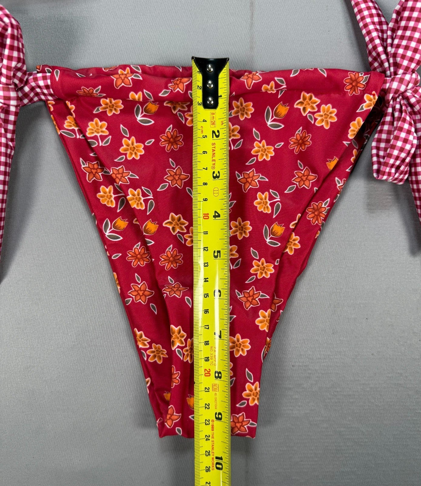 RoseSeek 2-Piece Floral Swimsuit Women's Large Orange Halter Triangle Bathing