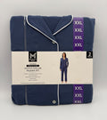 NWT Member's Mark Dream Mark Notch Collar Pajama Set Women's 2XL Blue 2-Piece