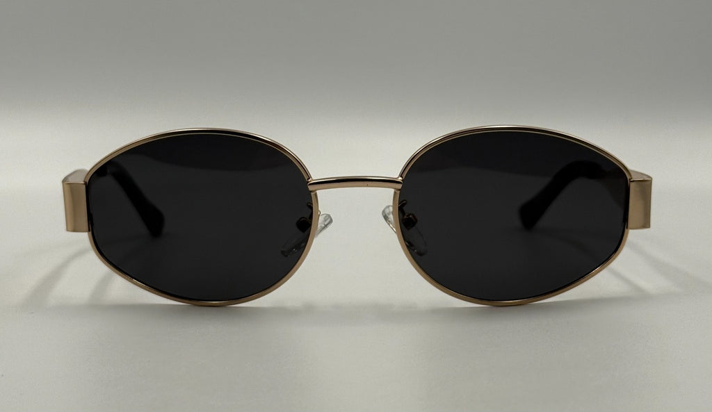 Set of (2) Livho Retro Polarized Sunglasses UV400 Protection Oval Shape w/ Case