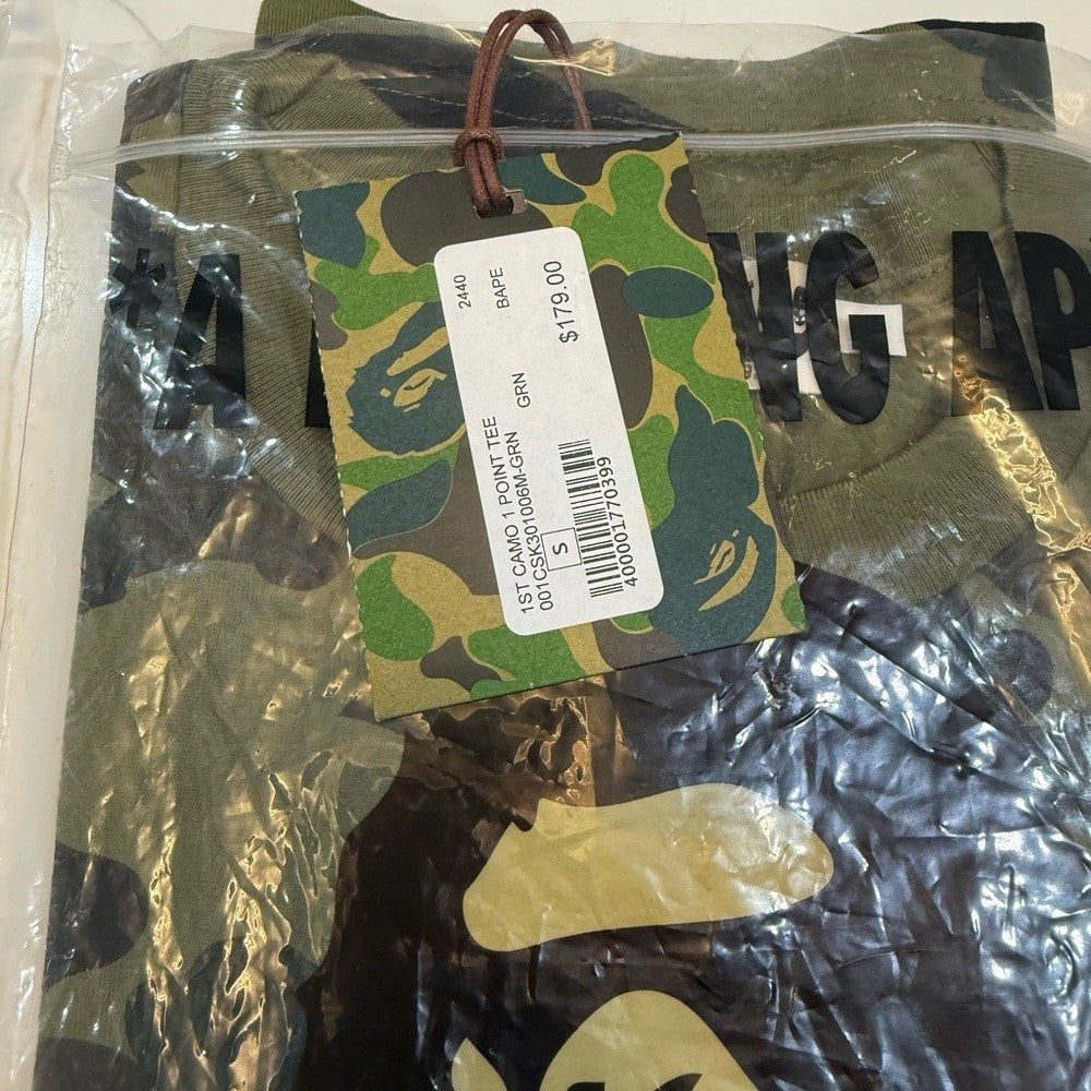 Bathing Ape - Green Camouflage T-Shirt - Brand New