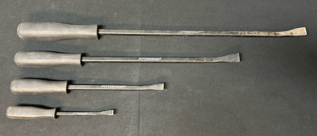 Pittsburgh Pry Bar Tool Set 4-Piece Heavy Duty High Carbon Steel Ergonomic Grip