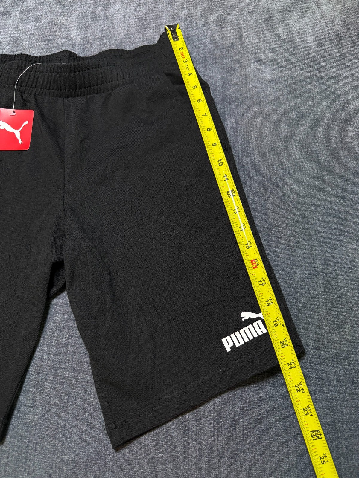 NWT PUMA Essential Jersey Shorts Men’s Large Black Elastic Waist Lightweight