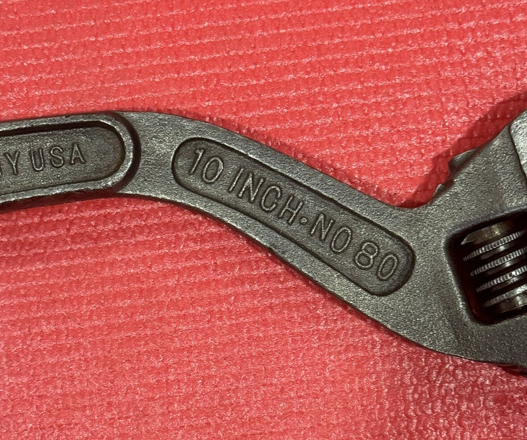 Westcott The Keystone MFG No.80 10” Adjustable Wrench S Curved Handle Buffalo NY