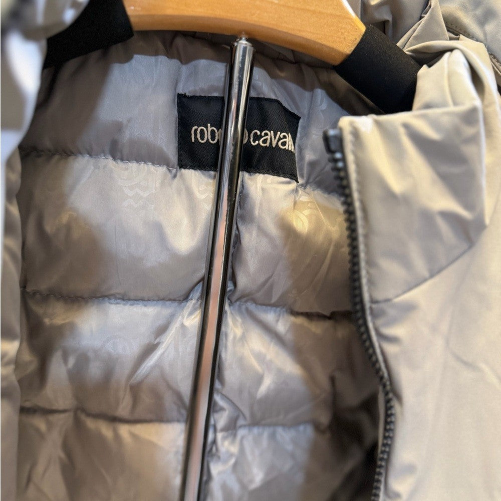 Roberto Cavalli Double Layer Overcoat Gray Jacket