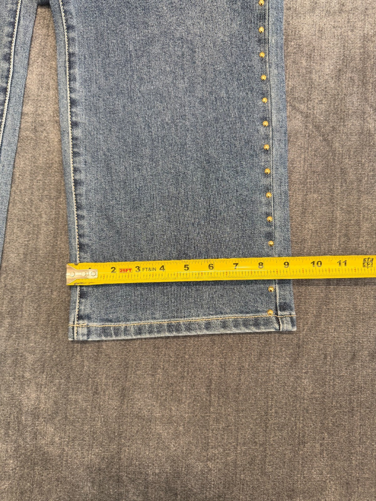 NWT Express Embellished Jeans Women's 10 Blue Denim Straight-Leg Casual 5-Pocket