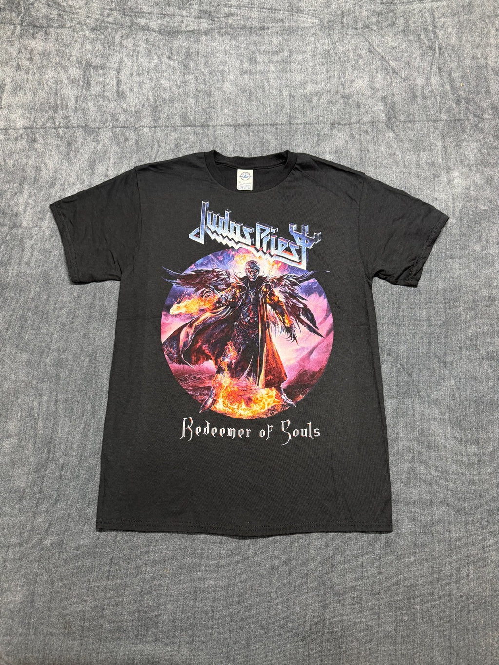 Judas Priest Redeemer of Souls T-Shirt Men's Medium Black Graphic Print Pullover