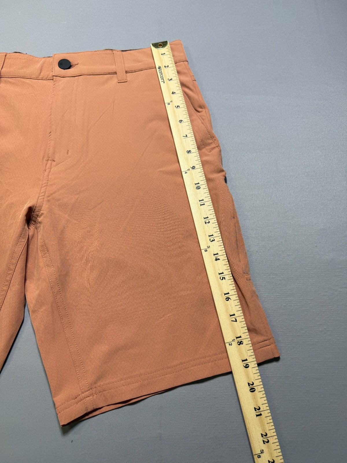 NWT Hurley All Day Trek Hybrid Short Men's 30 Orange Rust 4-Way Stretch Comfort