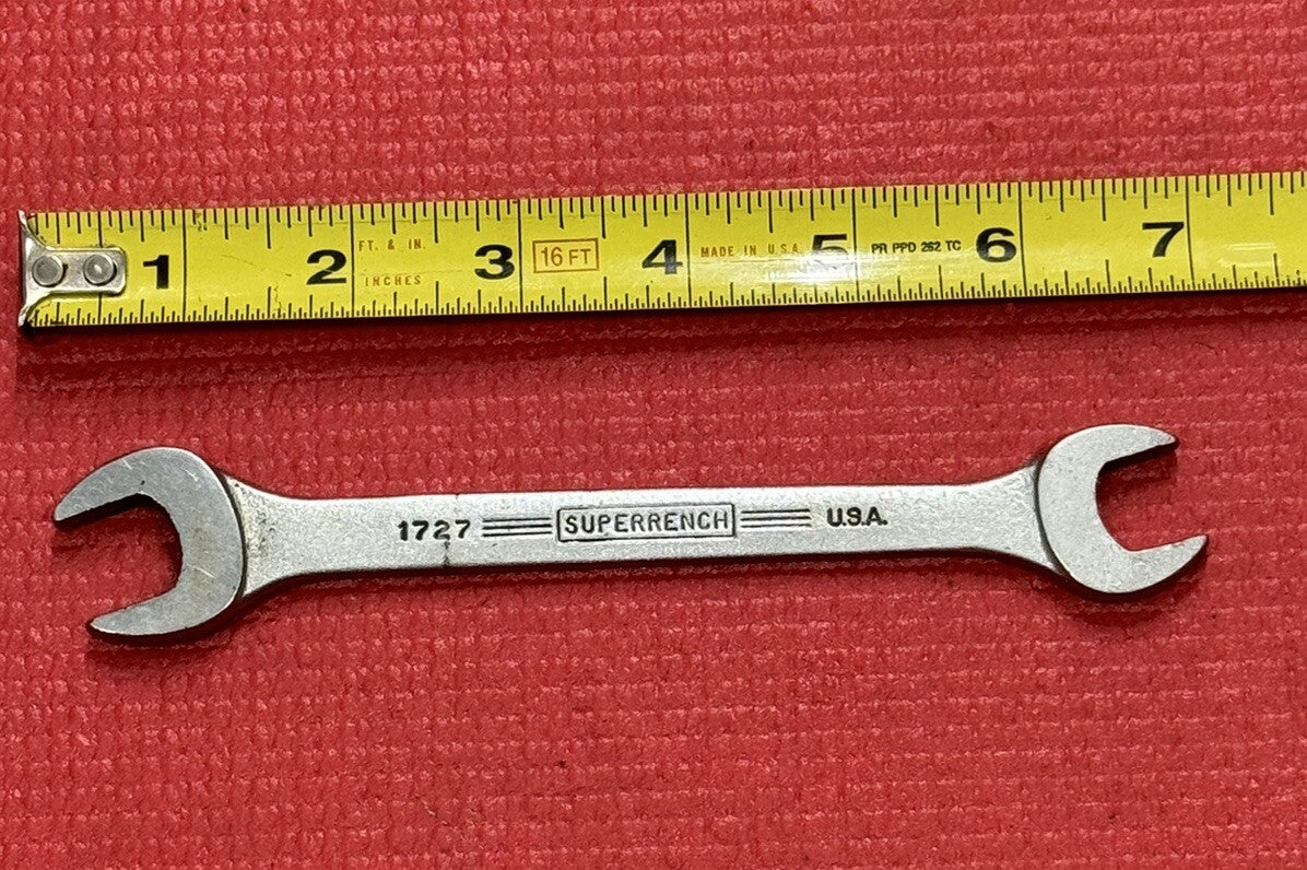 Vintage Wiliams Tools Superrench 1727, 5/8" X 9/16" Open End Wrench Made in USA