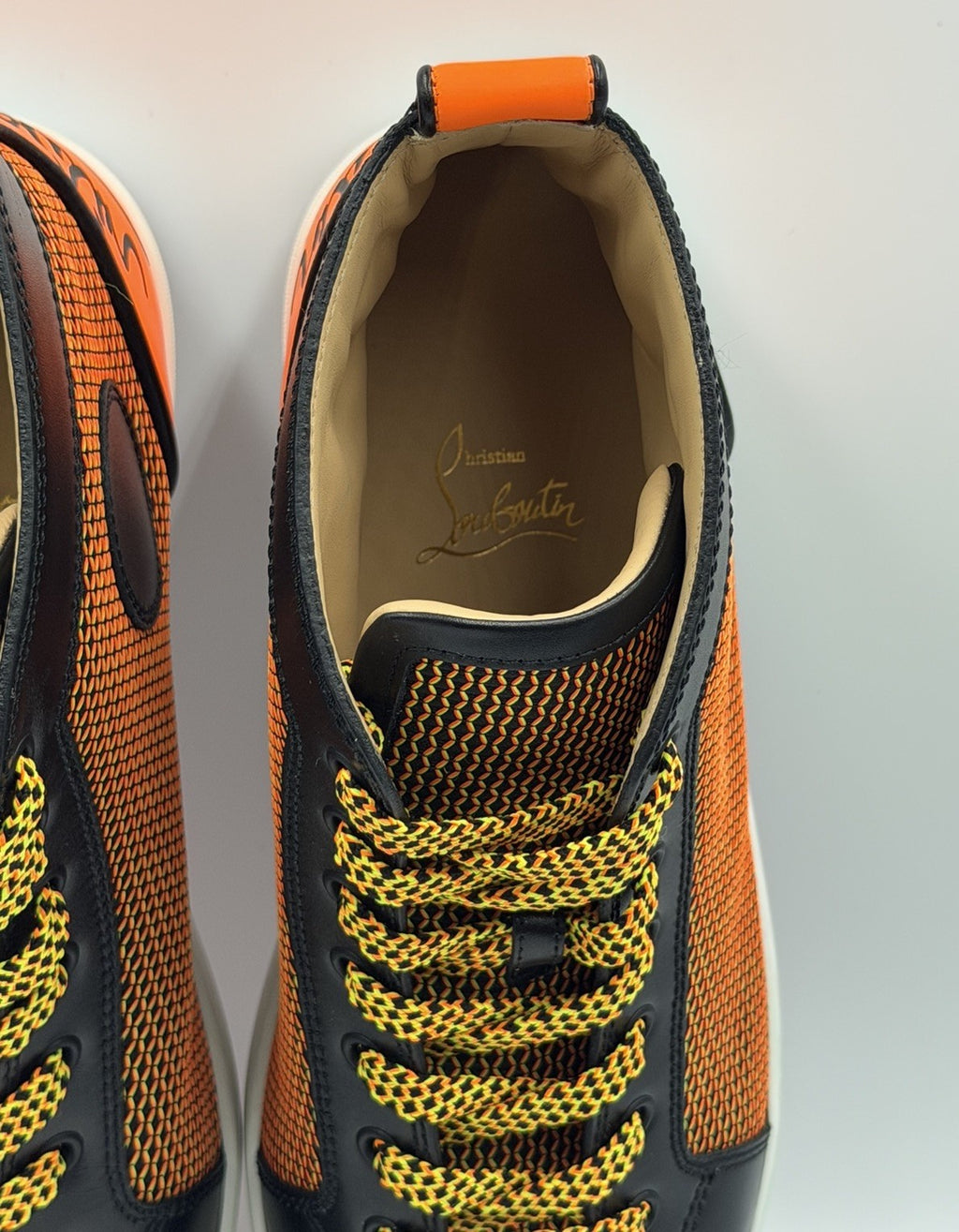 Authentic Christian Louboutin Spikes Leather High Top Sneakers- SIze 42 EU; 9 US