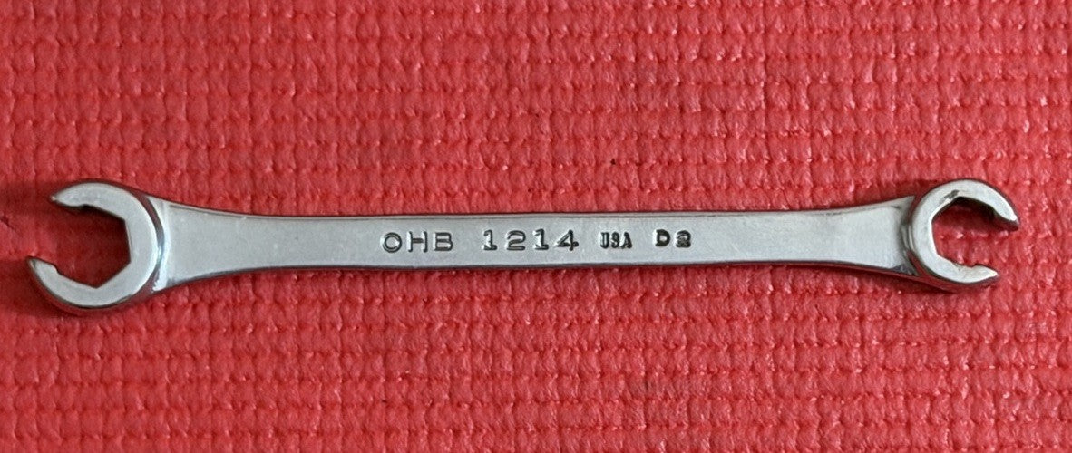 Mac Tools OHB1214 SAE 3/8” X 7/16” Flare Nut Line Wrench Made In USA