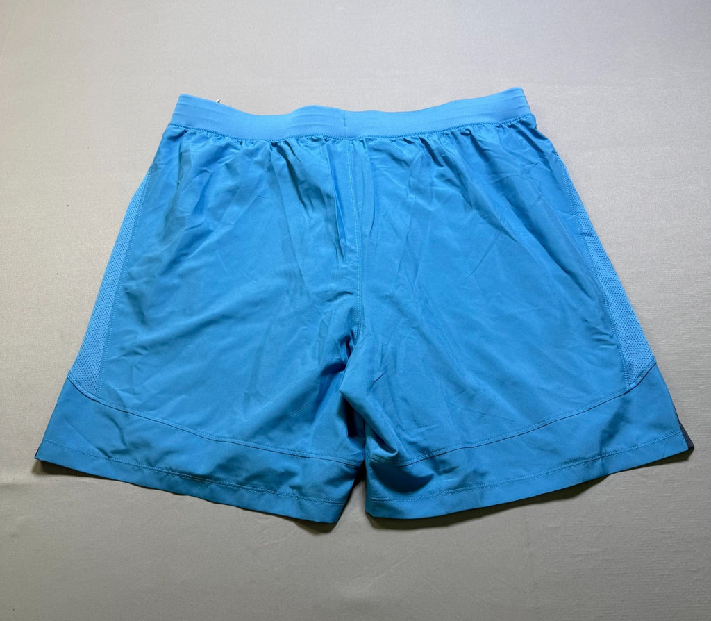 NWT Under Armour Launch 7-in 2 in 1 Shorts Men XL Blue Drawstring Elastic Waist