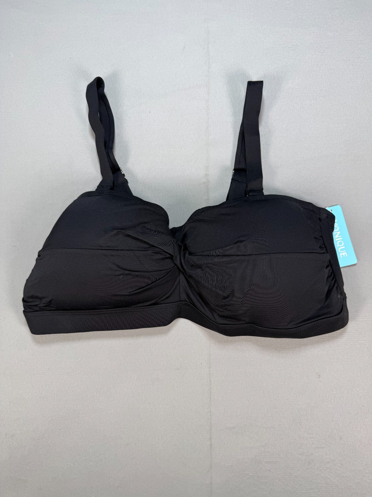 NWT Yonique 2 Piece Swimsuit Womens Plus Size 18W Black High Waisted Bikini Set