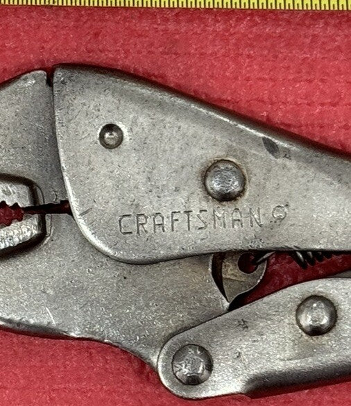 VINTAGE CRAFTSMAN CIRCLE I  7" STRAIGHT JAW LOCKING PLIERS VISE-GRIP  USA