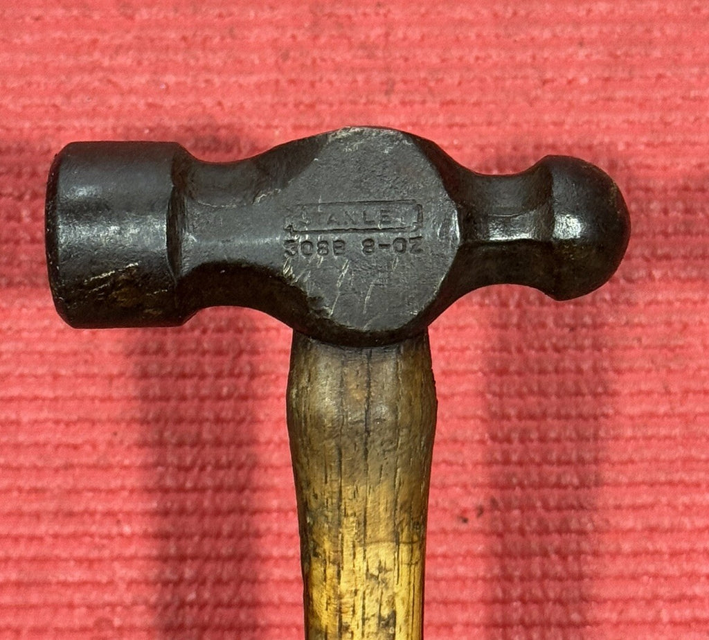 VINTAGE STANLEY NO. 308B 8 OZ. BALL PEEN HAMMER - W/Og HANDLE Made In USA