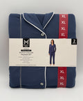 NWT Member's Mark Dream Mark Notch Collar Pajama Set Women's XL Blue 2-Piece