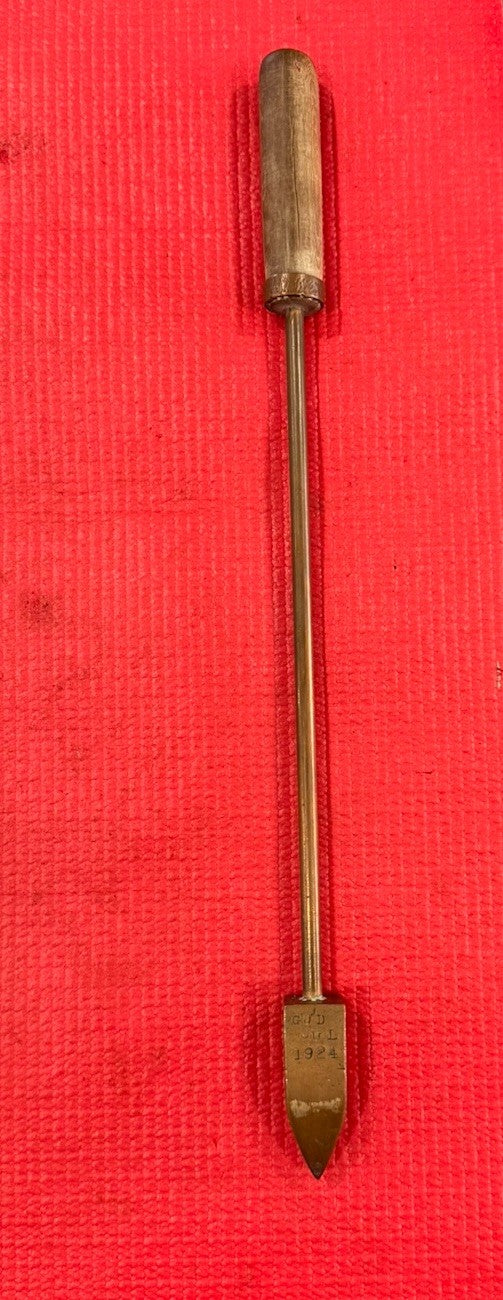 Antique Soldering Iron with Copper Head 14” Long Dated 1924 Over 100 Years Old