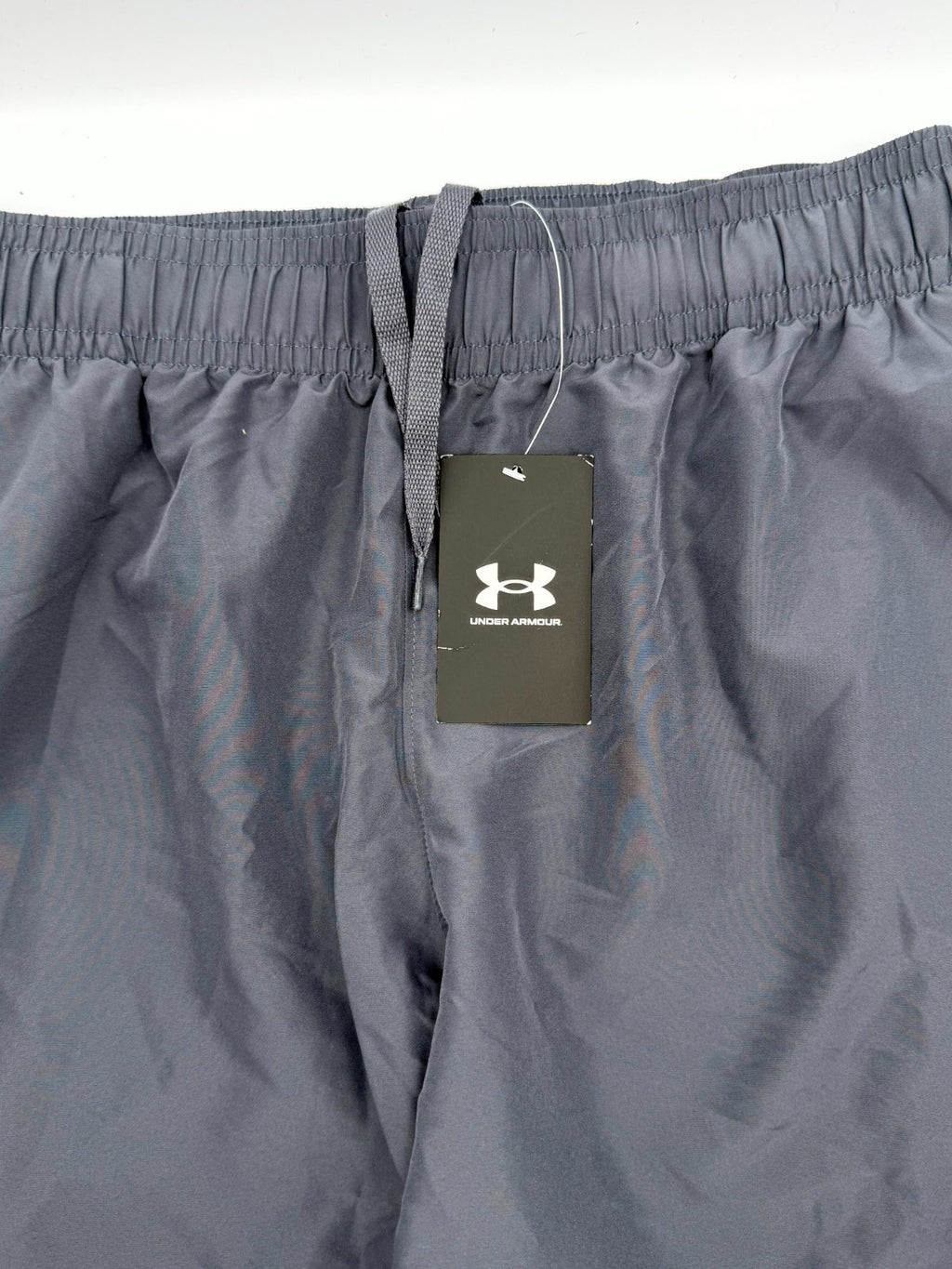 NWT Under Armour UA Tech Woven Wordmark Shorts Men's Medium Gray Drawstring