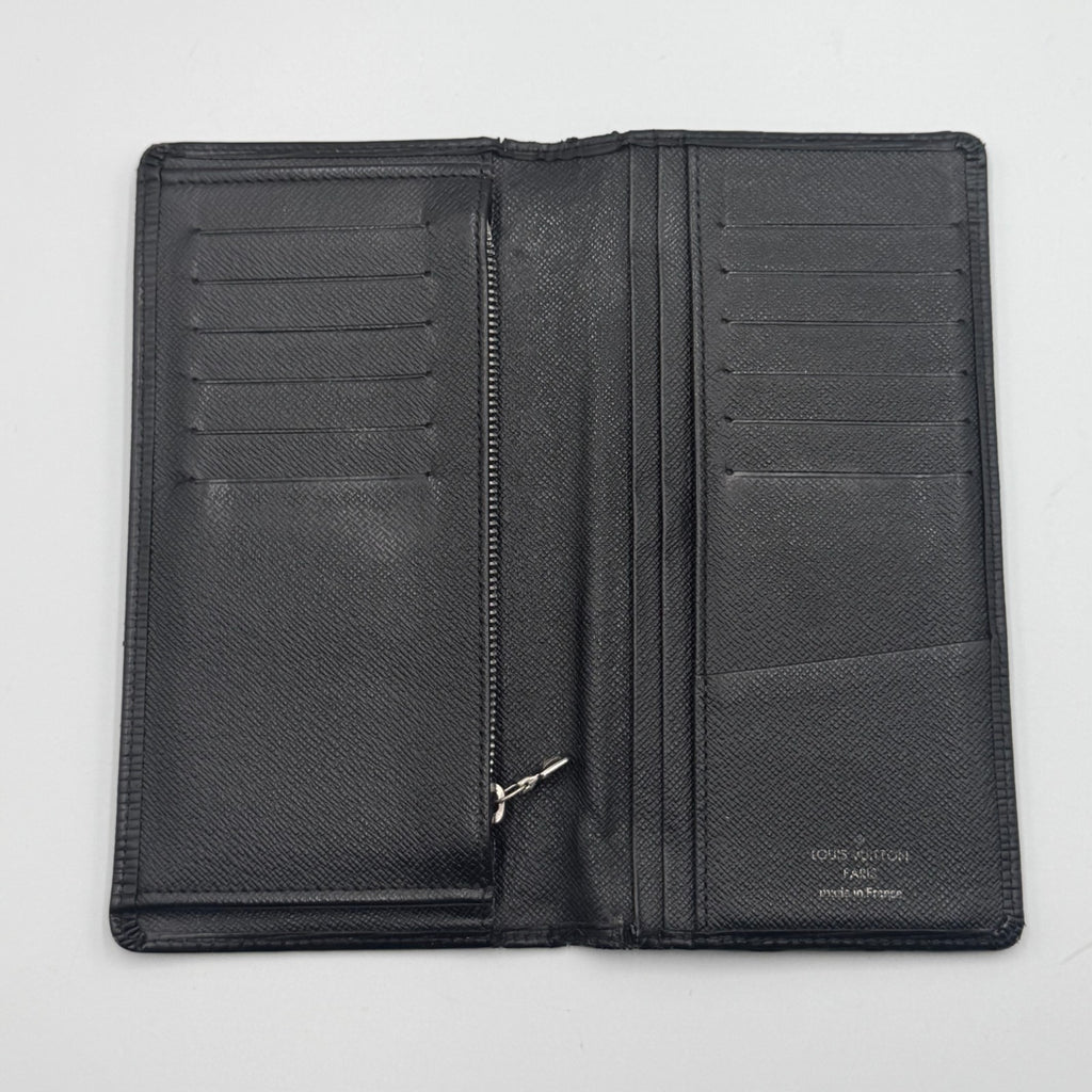 Louis Vuitton Epi Black Brazza Long Wallet Men's Leather Limited Edition Logo