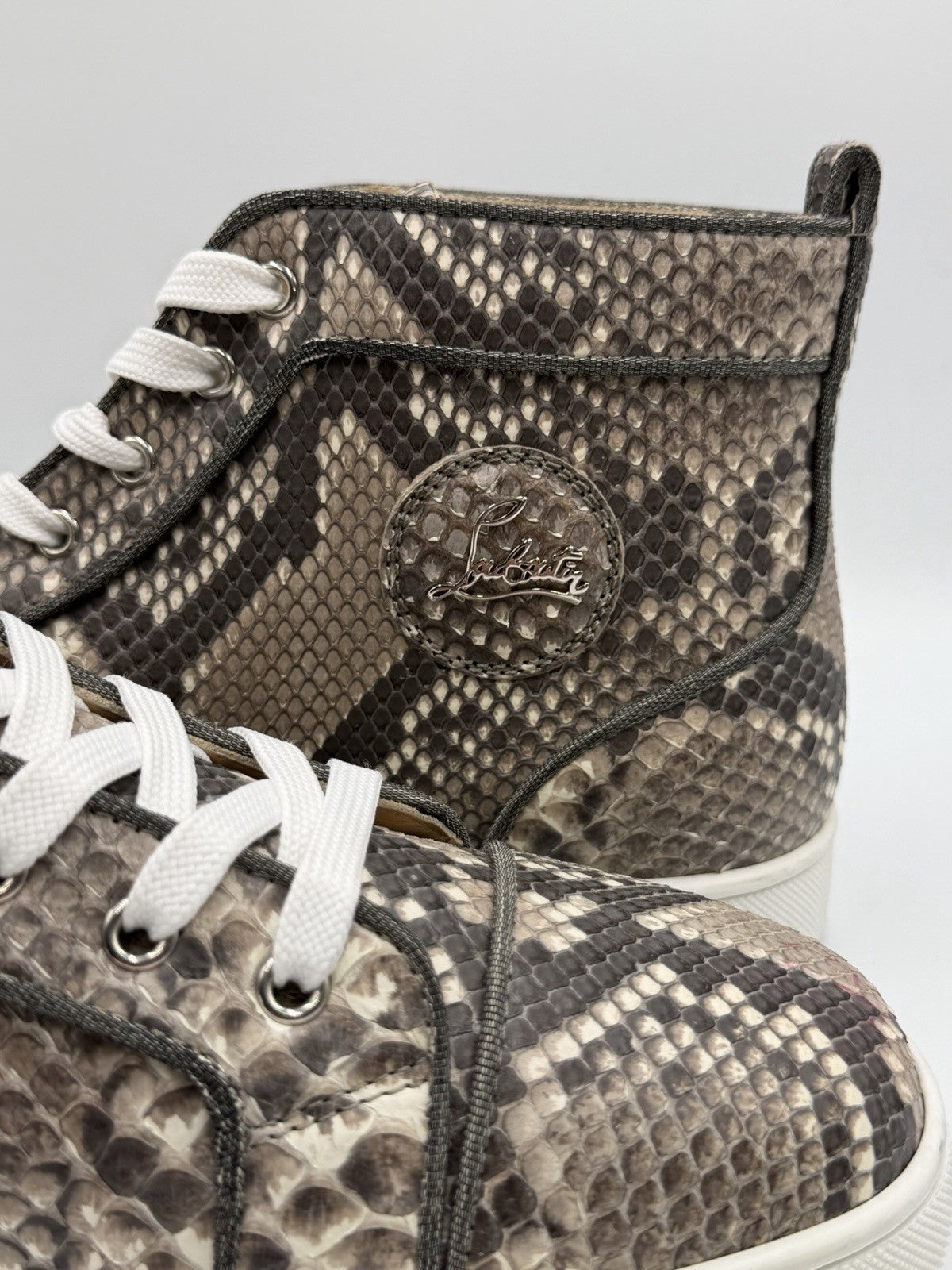 Christian Louboutin Louis Orlato Flat Python Ghost Roccia Sneaker Sz 44 EU 11 US