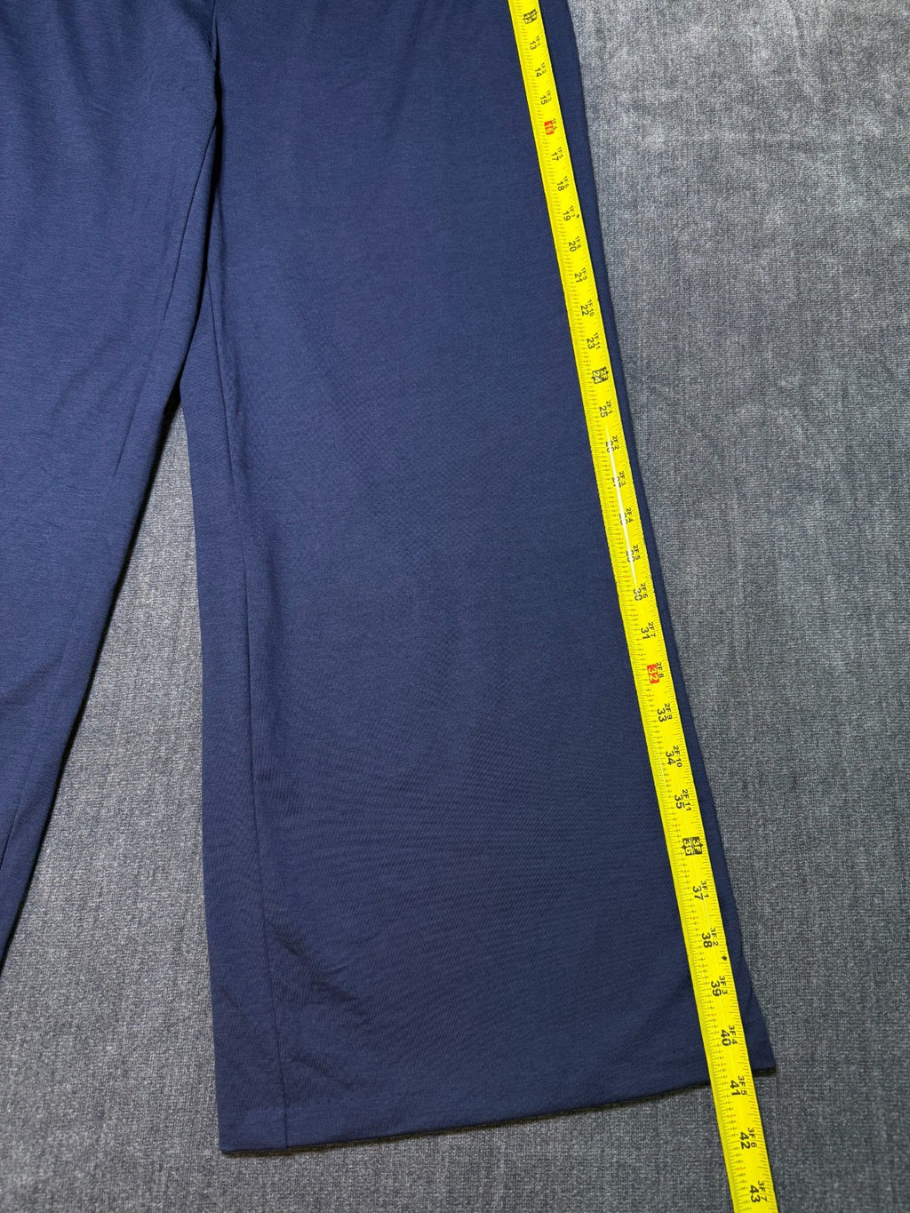 NWT Member's Mark Wide Leg Trousers Women's Large Navy Blue Pull-On Modern Comfy