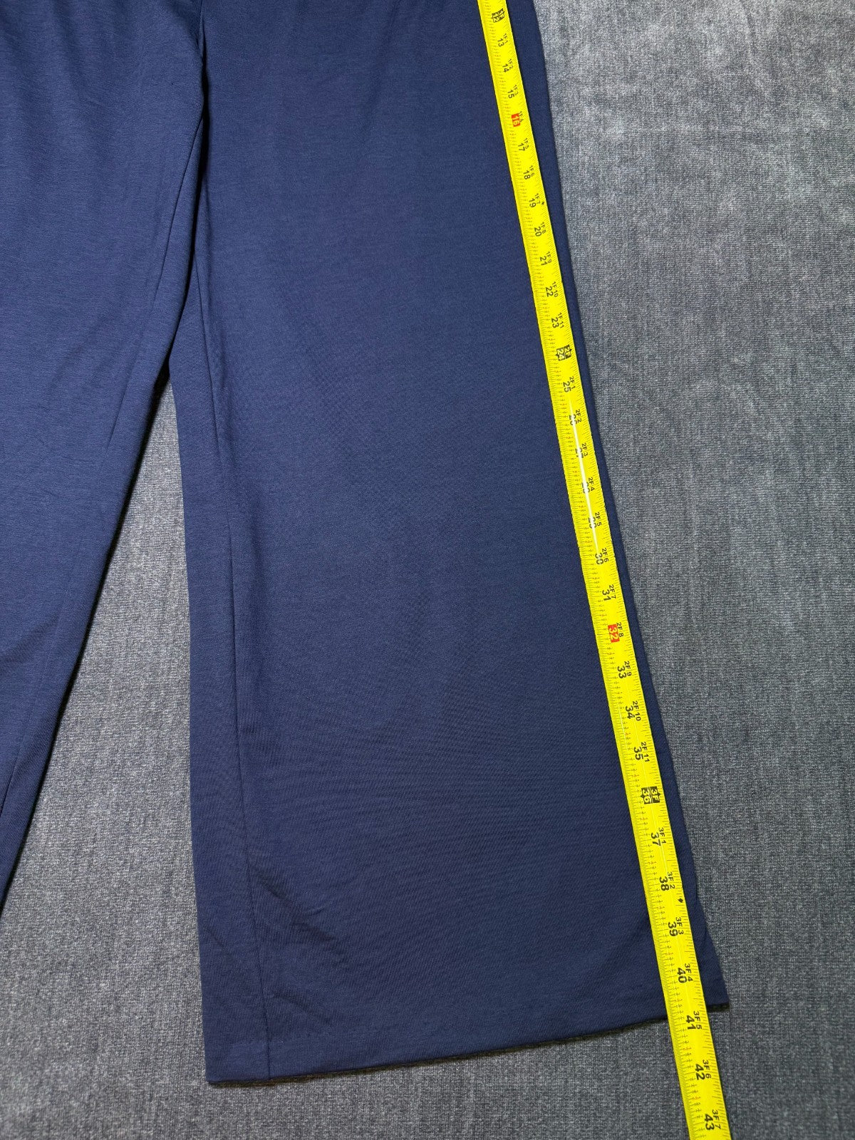 NWT Member's Mark Wide Leg Trousers Women's Large Navy Blue Pull-On Modern Comfy