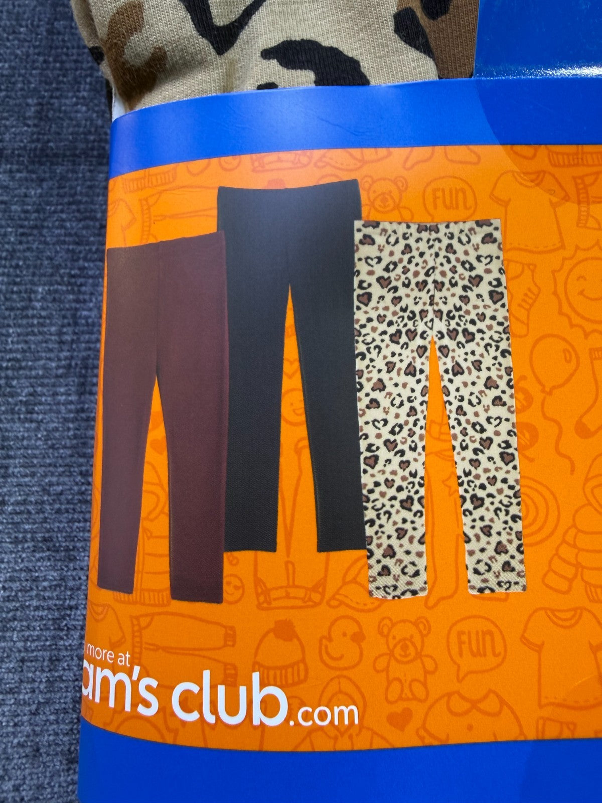 NWT Member's Mark My Favorite Leggings Girls 10/12 Multicolor Preppy - 3-Pack