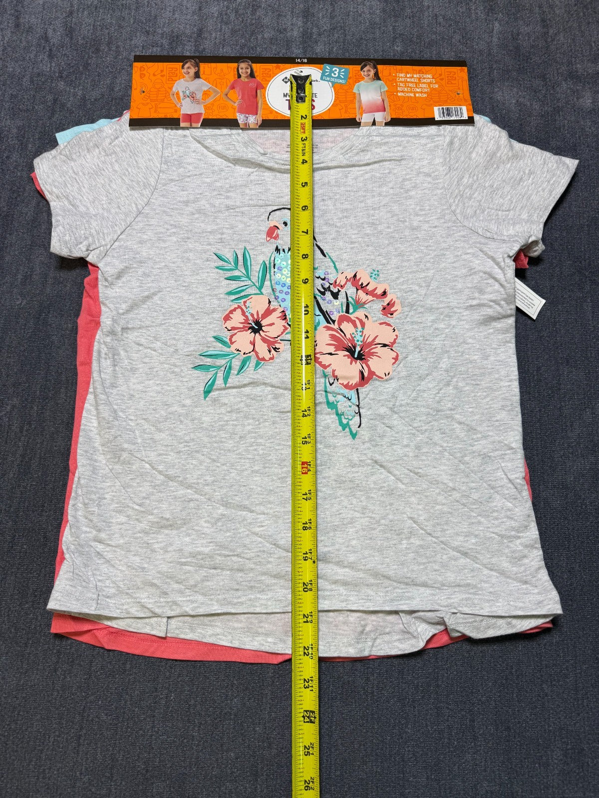 NWT Member's Mark My Favorite T-Shirts Girls 14/16 Multi Short Sleeve - Lot of 3