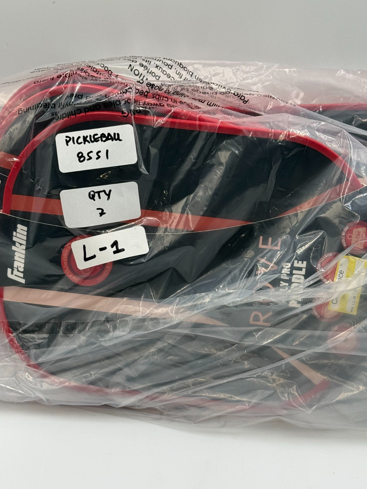 New Franklin Rove Poly Pro Pickleball Paddle Polypropylene Core Racket Black