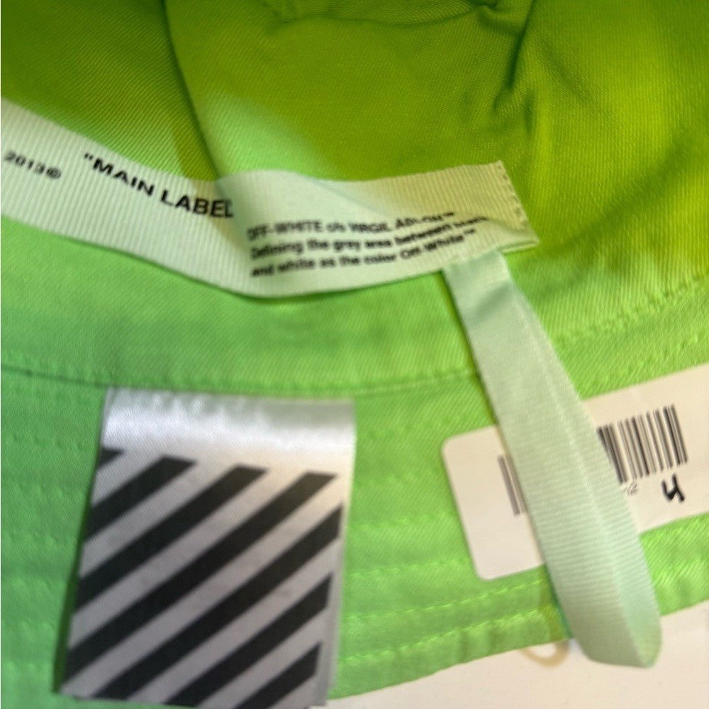 Off-White Lime Green Bucket Hat - Special Edition