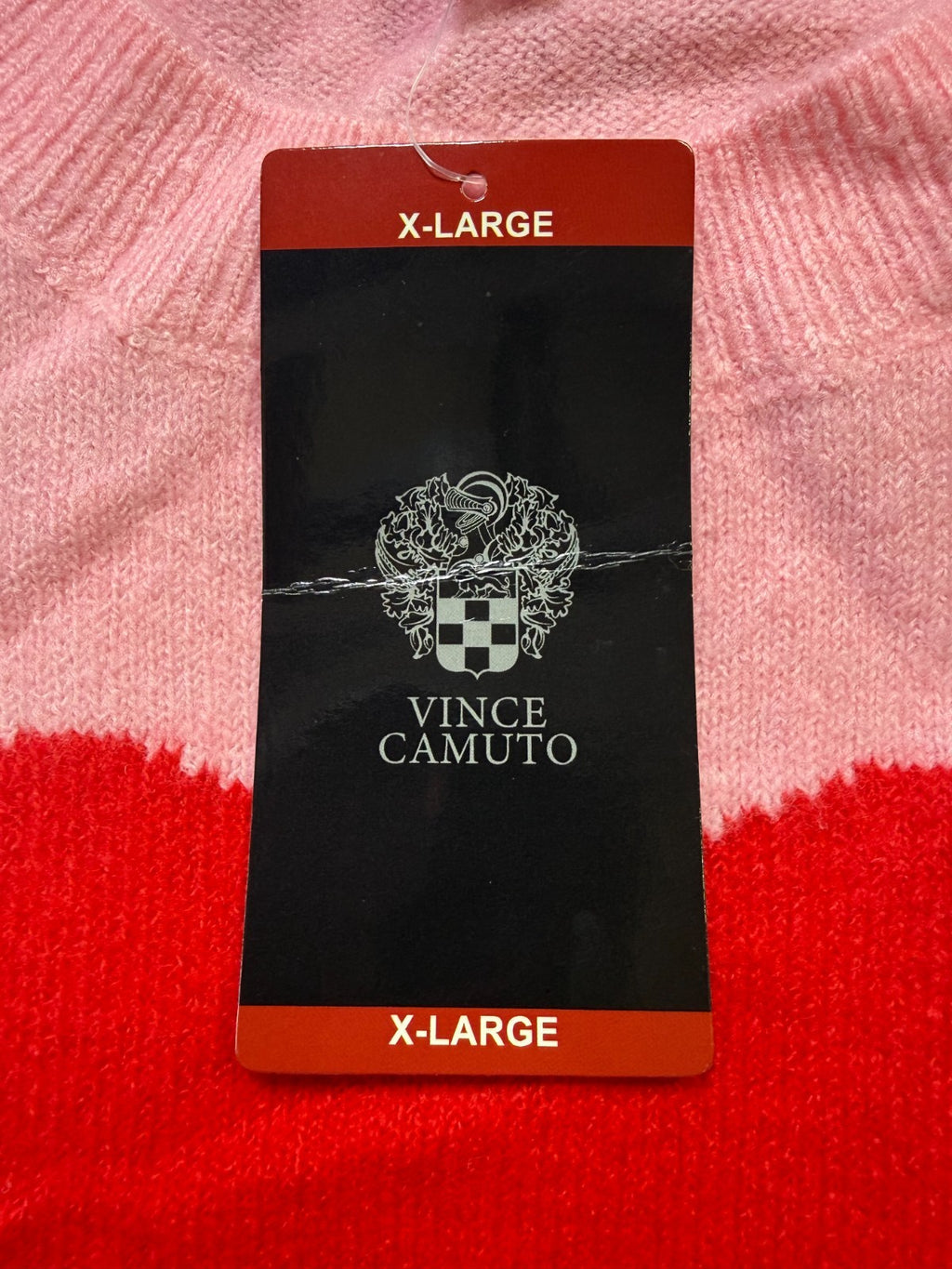 NWT Vince Camuto Valentine's Pullover Sweater Women's X-Large Pink Long Sleeve