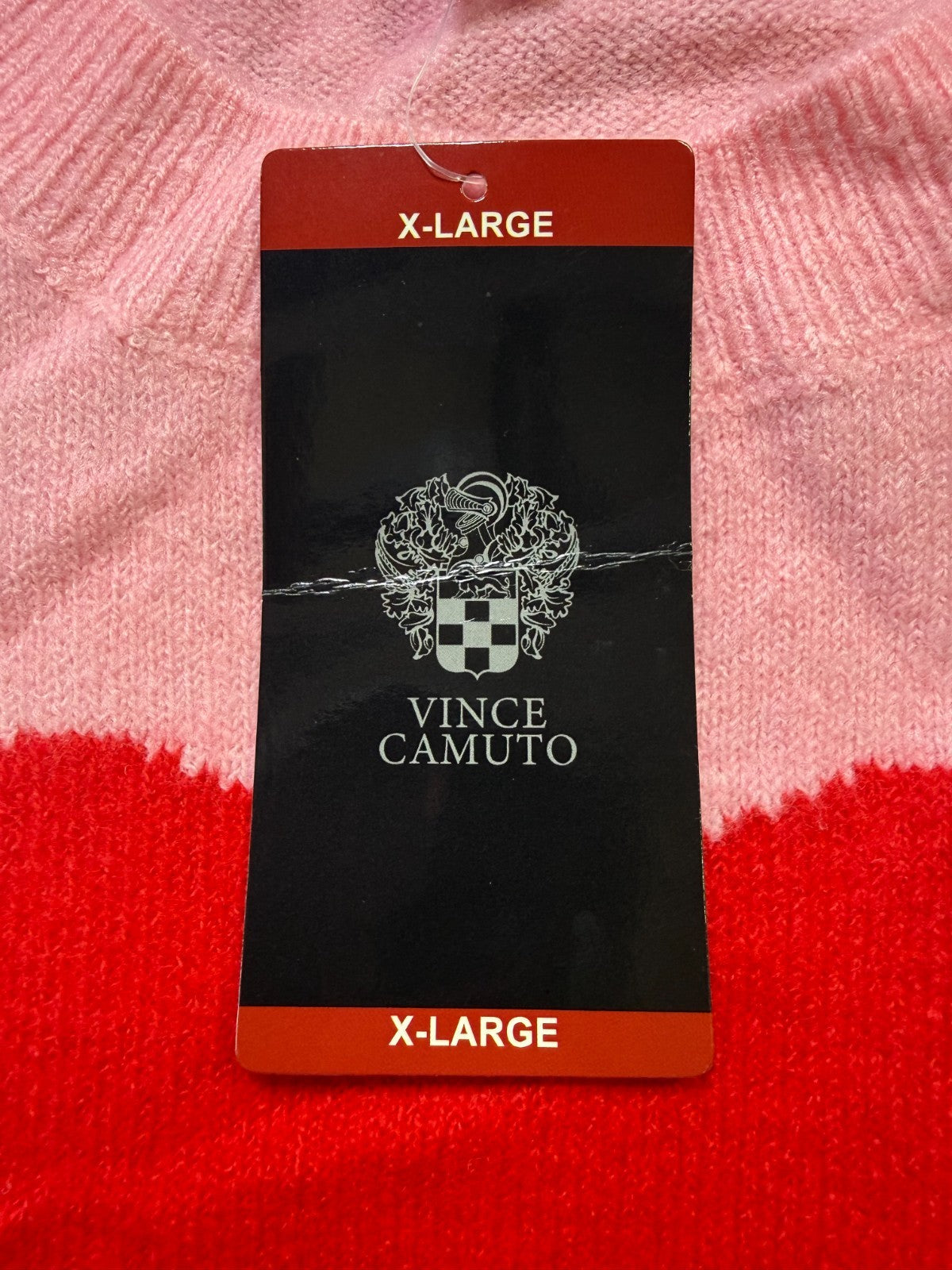 NWT Vince Camuto Valentine's Pullover Sweater Women's X-Large Pink Long Sleeve