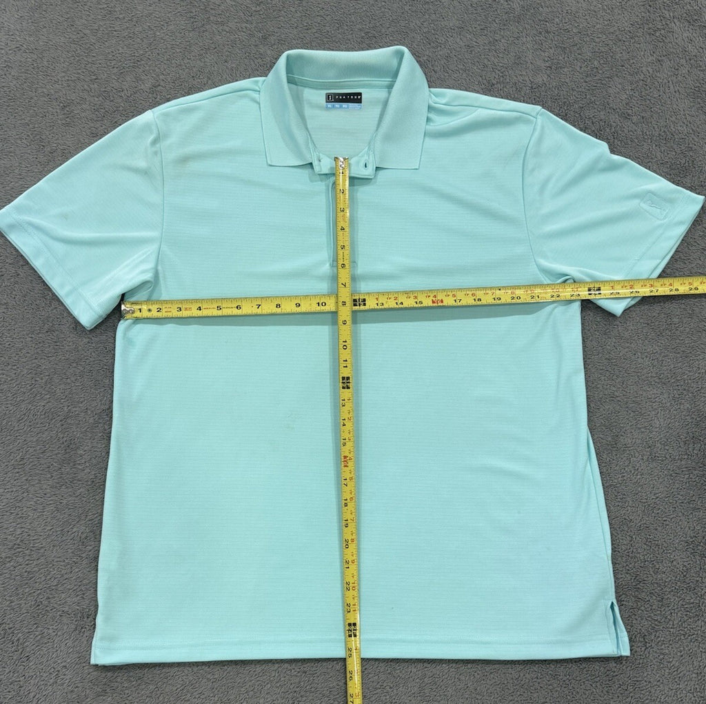 PGA Tour Golf Polo Shirt Men's Size XL Short Sleeve Teal Blue NICE