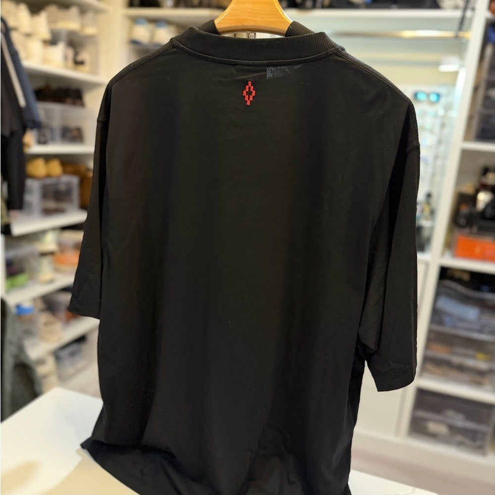 Marcelo Burlon - Rhinestone Stylish Black Graphic Tee
