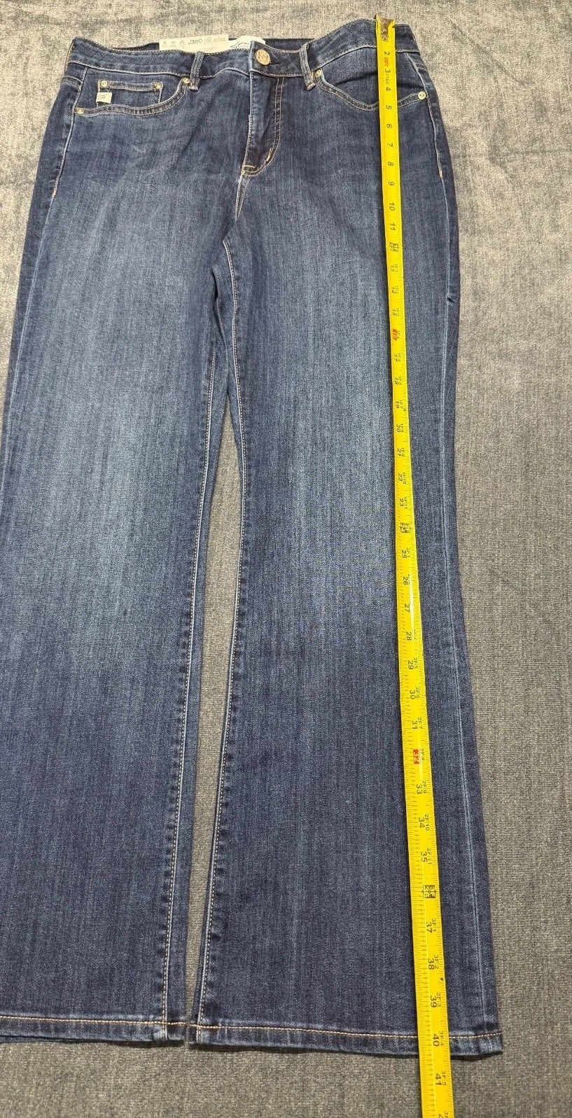 NWT Seven7 Dojo Flare Bootcut Jeans Women 10 Blue Denim High-Rise Casual Hipster