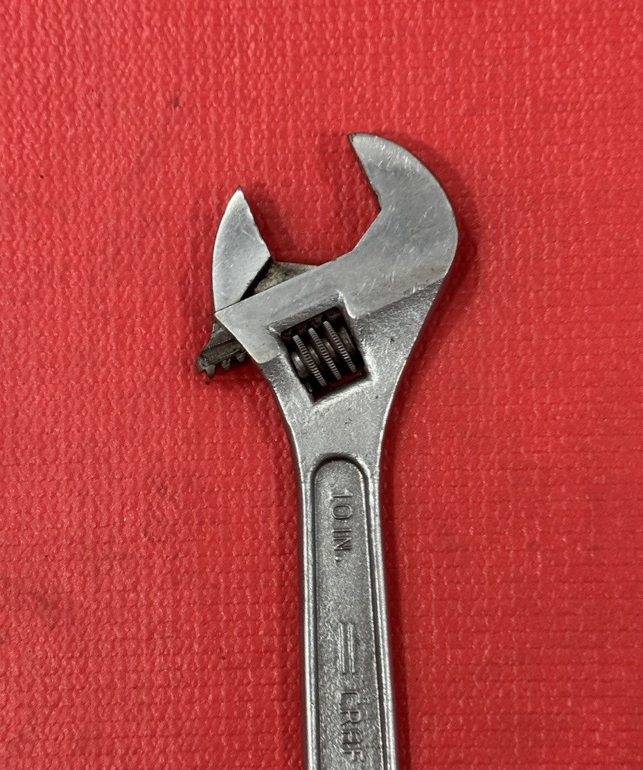 VINTAGE CRAFTSMAN 44604 10" 250MM ADJUSTABLE WRENCH/Crescent Wrench  Made In USA