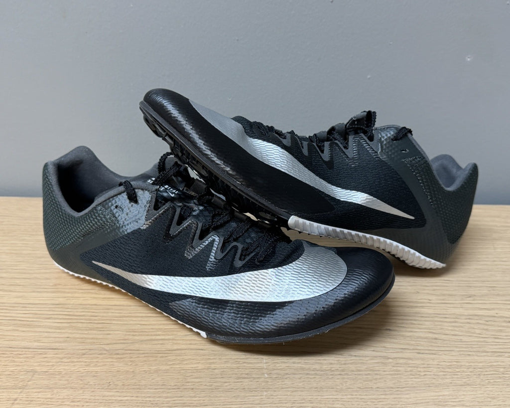 NEW Nike Zoom Rival Sprint Track Shoes MEN'S SIZE 12 Black Silver