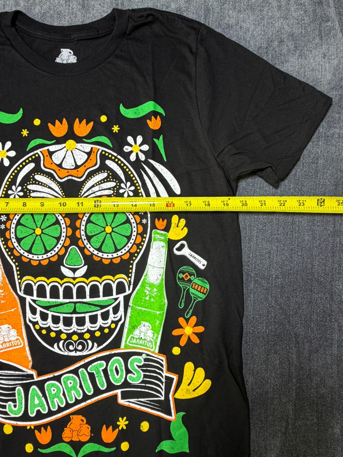 Jarritos Soda Mexican Soft Drink Graphic T-Shirt Men's Medium Black Short Sleeve