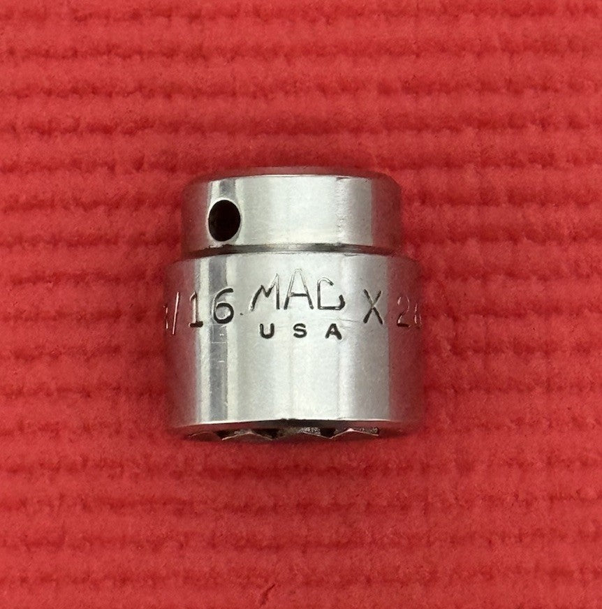 MAC TOOLS X262, 3/8" DRIVE, 13/16" SOCKET, SHALLOW, 12 POINT.