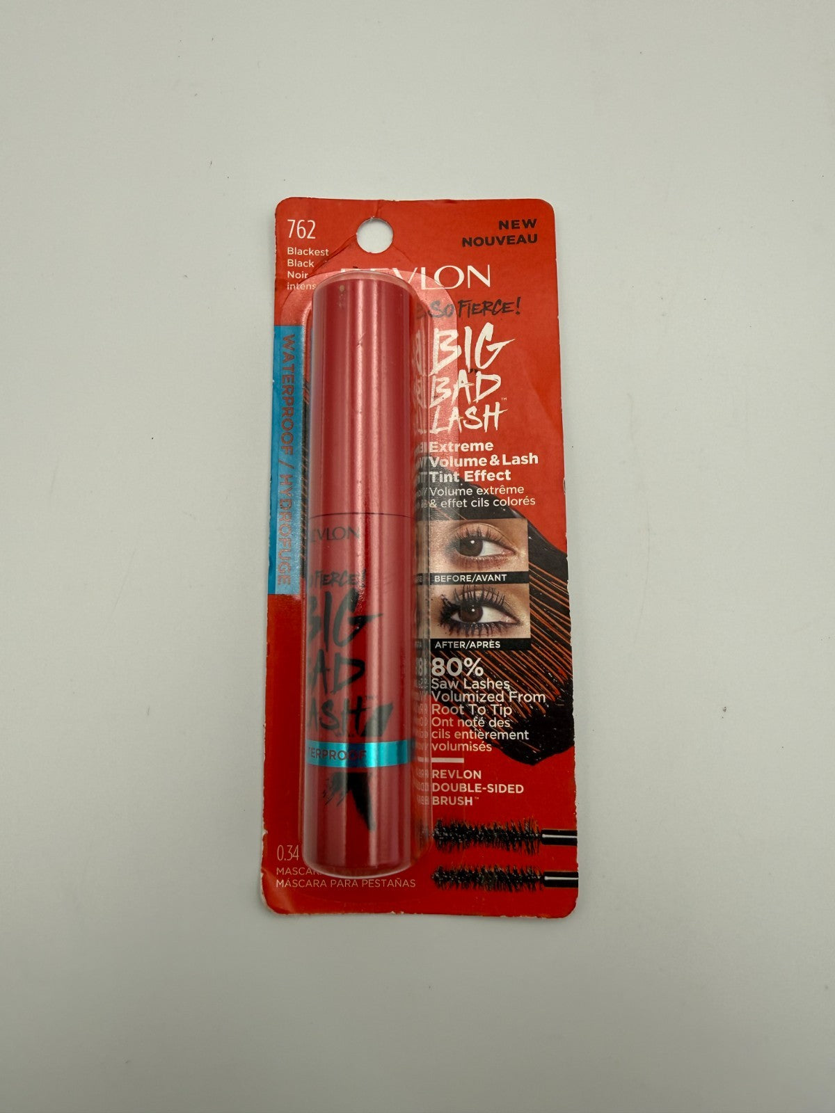 New Revlon So Fierce Big Bad Lash 762 Waterproof Blackest Black Mascara - 0.34Oz