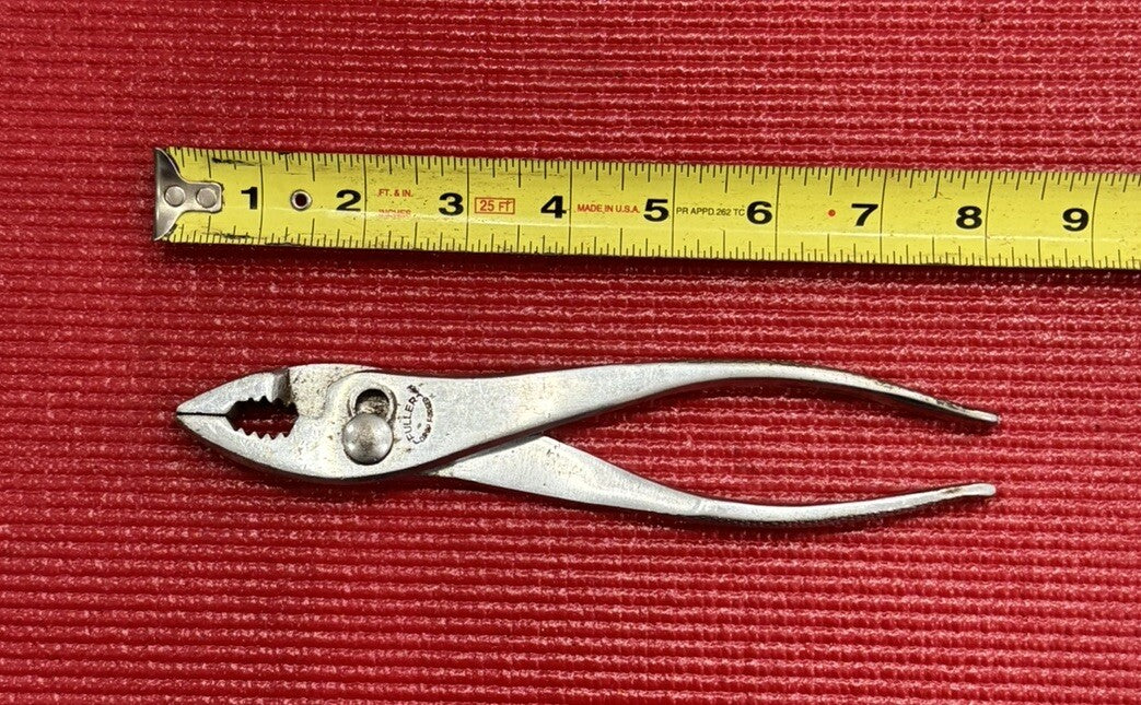 Vintage Fuller Tools Drop Forged 8" Slip Joint Pliers w/ Knurled Grip Japan N3